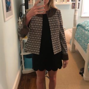 Tory Burch beaded brown and white jacket